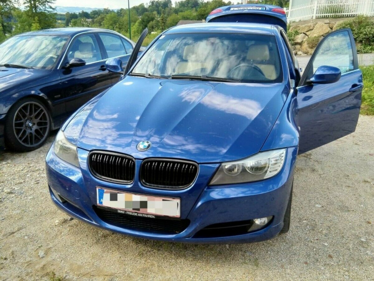 Upgrade Sportgrill Nieren für BMW 3er E90/91 Facelift 09-11 matt schwarz